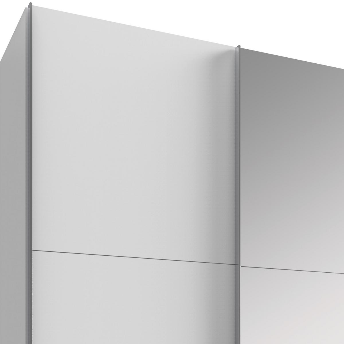 Schwebetürenschrank M. Spiegel + Laden 300cm Level 36a, Weiß - Weiß, MODERN, Glas/Holzwerkstoff (300/216/65cm) - MID.YOU