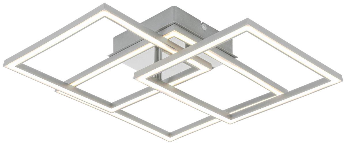 LED-Deckenleuchte Elis - Chromfarben/Silberfarben, MODERN, Kunststoff/Metall (43/43/8cm) - Luca Bessoni