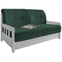 2-Sitzer-Sofa Mit Schlaffunktion Camino B:154 cm - Weiß/Grün, MODERN, Holz/Textil (154/88/90cm) - Livetastic