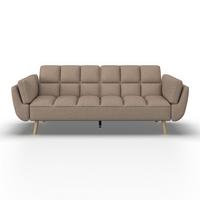 Rozkladacia pohovka CORA, hnedá, max. 360 kg - hnedá/prírodná farba, Modern, drevo/textil (214/92/81cm) - Bessagi Home