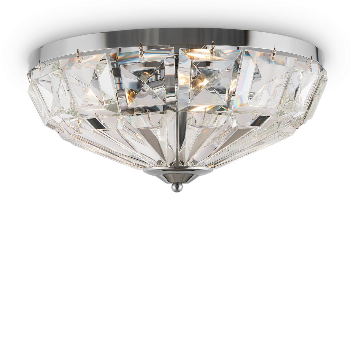 Deckenleuchte Facet - Chromfarben, Trend, Glas/Metall (39.6/19,2/39.6cm) - MAYTONI