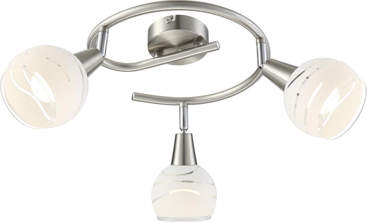 LED-Strahler 3-Flammig verstellbar Ø 25 cm - Basics, Glas/Metall (25/21cm) - Globo