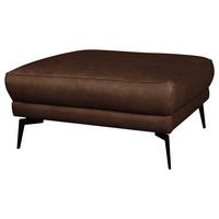 Hocker Spring, Dunkelbraun B: 96 cm - Dunkelbraun/Schwarz, Design, Leder (96/45/80cm) - Livetastic