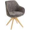 ŽIDLE S PODRUČKAMI RELAX - hnědá/šedavě hnědá, Moderní, dřevo/textil (60/61/82cm) - Mömax