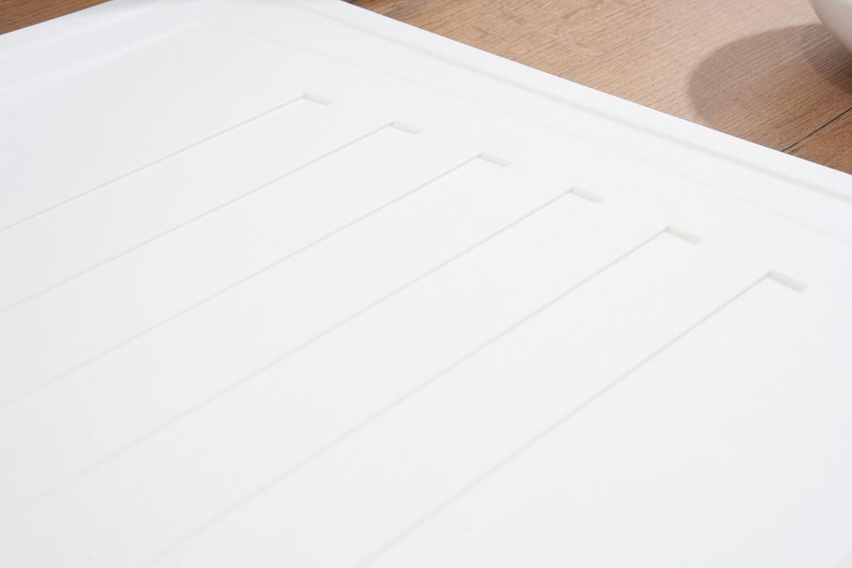 Spüle Respekta Boston Stein Bxt: 86x50 Cm - Weiß, Trend, Glas/Kunststoff (86/20/50cm) - Respekta