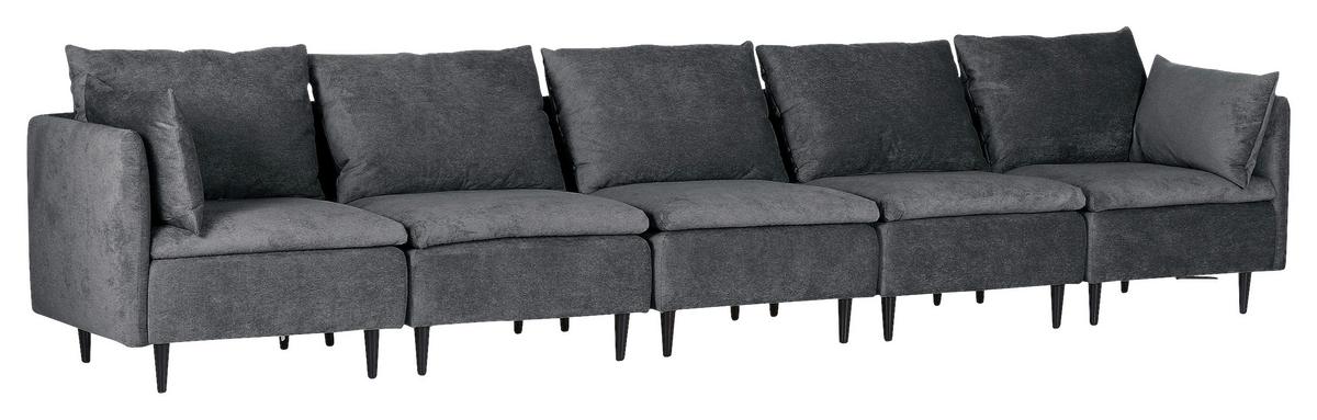 Sofaelement Fynn, Anthrazit B: 83 cm - Anthrazit/Schwarz, KONVENTIONELL, Textil (83/72/83cm) - MID.YOU
