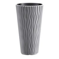 Kaspó Sandy Slim 30cm - szürke, műanyag (30cm)