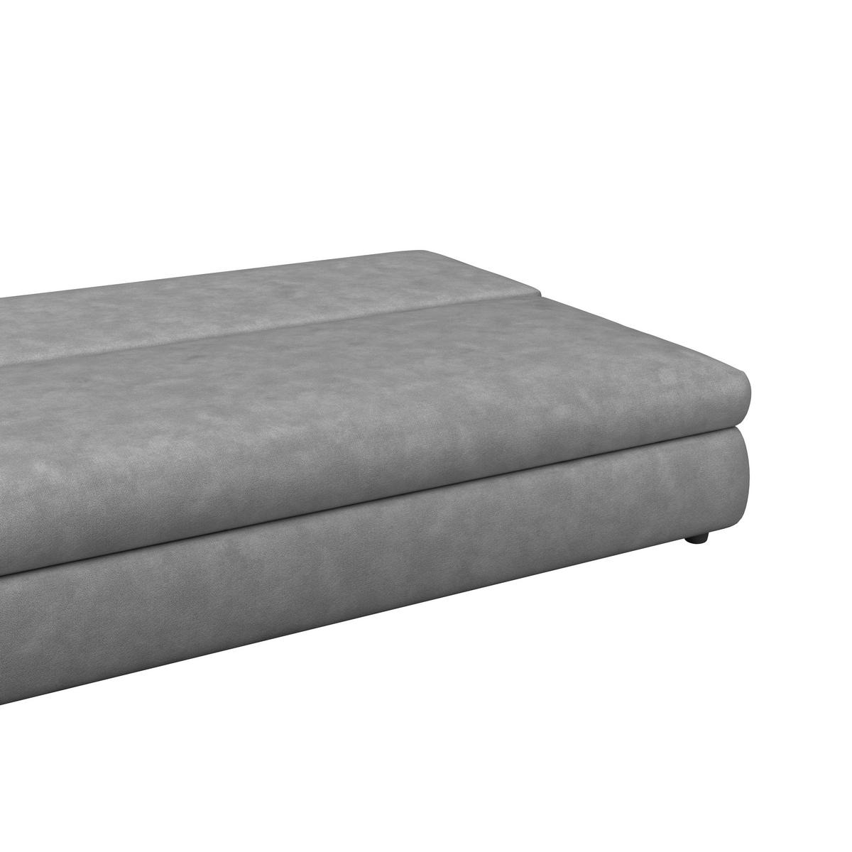 Schlafsofa Oslo Grau, Lf: 200x140 cm - Grau, Trend, Holz/Kunststoff (205/72/100cm)