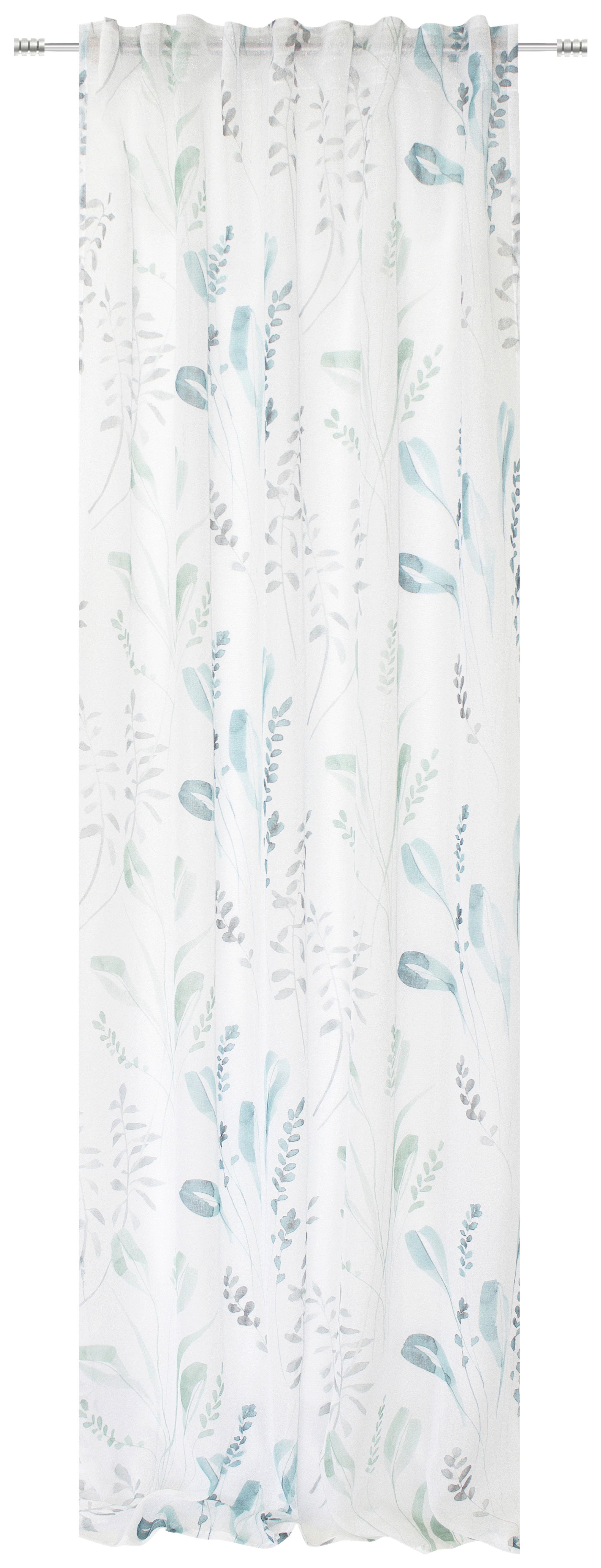 Készfüggöny Kb. 140/245cm - kék/zöld, Romantik / Landhaus, textil (140/245cm) - James Wood
