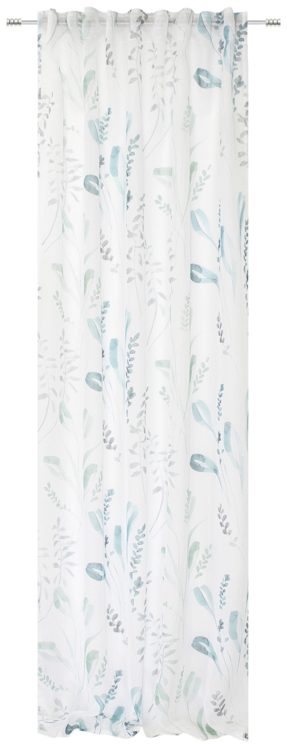 Készfüggöny Kb. 140/245cm - kék/zöld, Romantik / Landhaus, textil (140/245cm) - James Wood