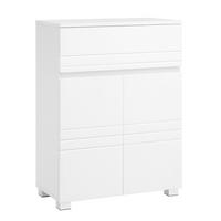 Midischrank Bbk140w01 - Silberfarben/Weiß, Trend, Holzwerkstoff (60/80/30cm) - MID.YOU