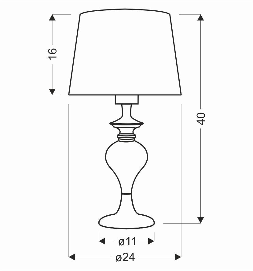 Tischleuchte 41-11954 - Silberfarben, Design, Metall (24/24/40cm)