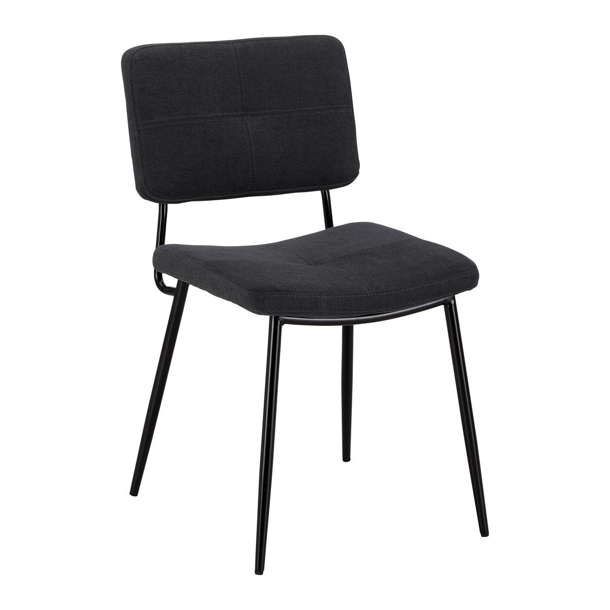 Židle NETA tmavěšedá - černá/tmavě šedá, Moderní, kov/dřevo (45/82/59cm) - Bessagi Home