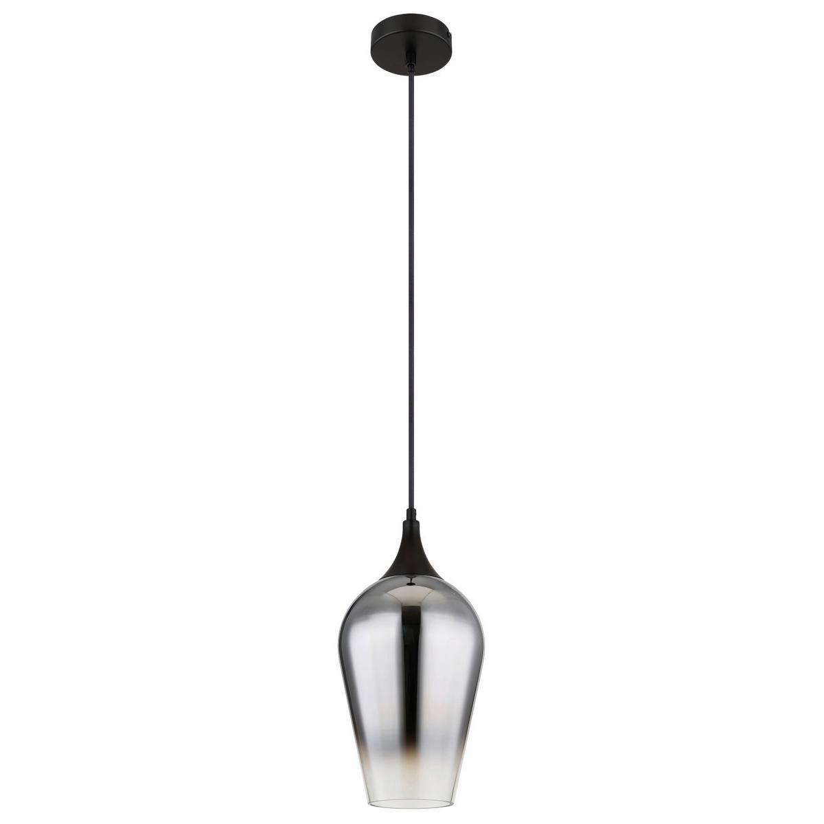ZÁVESNÉ SVIETIDLO LAVUS - čierna/chrómová, Design, kov/sklo (18/120cm) - Globo