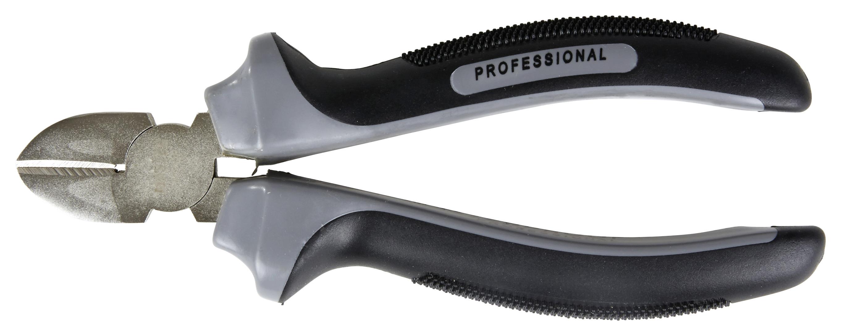 Seitenschneider Fausto 16 cm - Silberfarben/Schwarz, KONVENTIONELL, Metall (16cm)