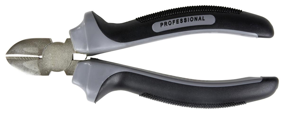 Seitenschneider Fausto 16 cm - Silberfarben/Schwarz, KONVENTIONELL, Metall (16cm)