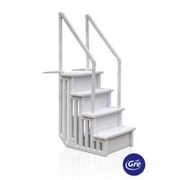 Poolleiter Leiter - Weiß, KONVENTIONELL, Kunststoff (92/206/80cm) - Gre