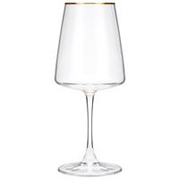 Rotweinglas Winona ca. 510 ml - Klar/Goldfarben, Basics, Glas (6.5/22.5cm) - Luca Bessoni
