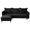 Ecksofa Mit Bettkasten Melody Schwarz S: 170x235 Cm - Schwarz, Design, Textil (170/235cm) - MID.YOU