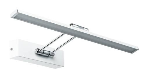 Bilderleuchte 99892 Weiß/Chromfarben, Warmweiß - Chromfarben/Weiß, Basics, Metall (45/4,6/4,6cm) - Paulmann