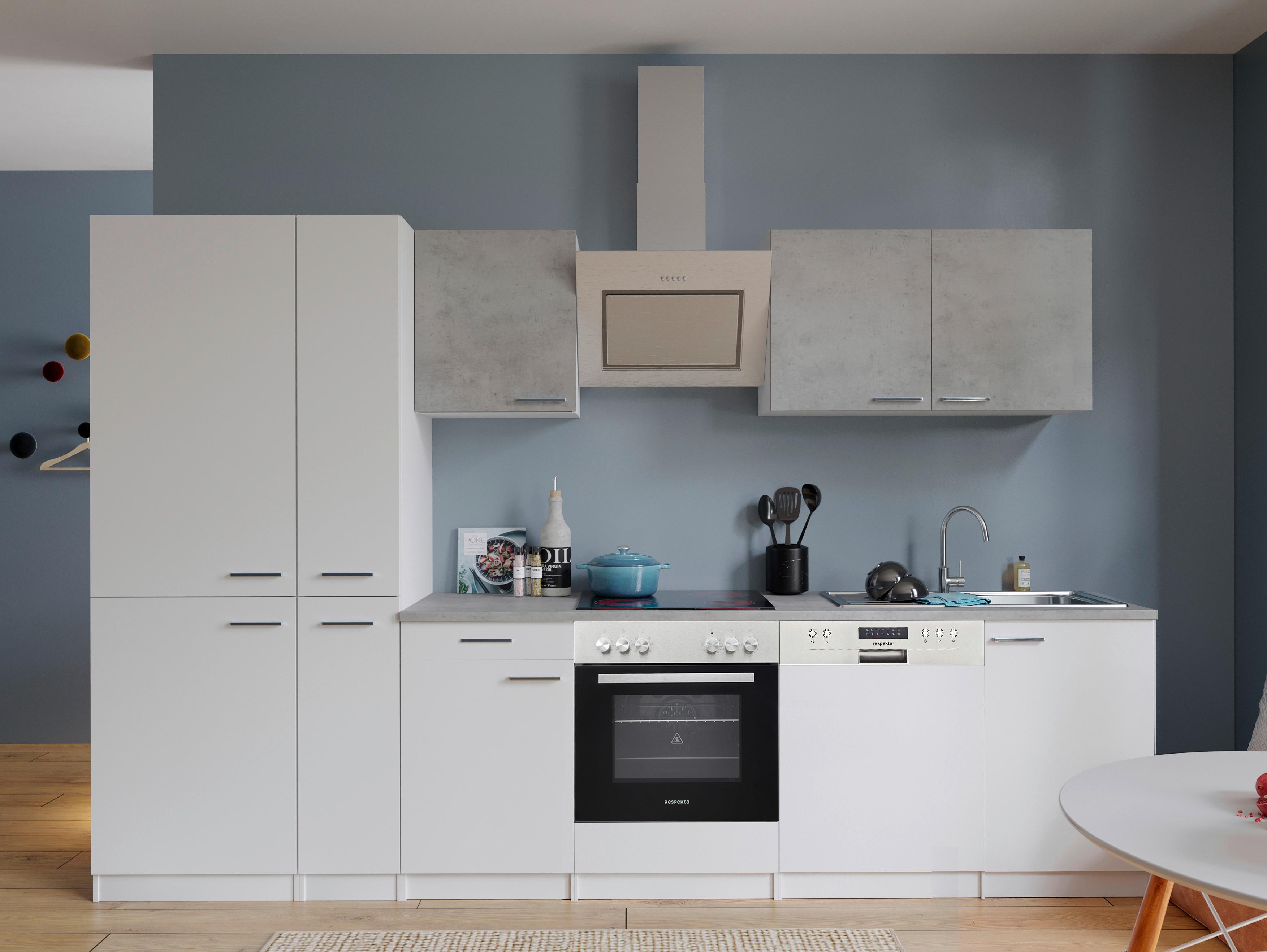 Küchenblock Malia Küchenblock 310 cm - Hellgrau/Graphitfarben, Basics, Holzwerkstoff (310cm) - Respekta