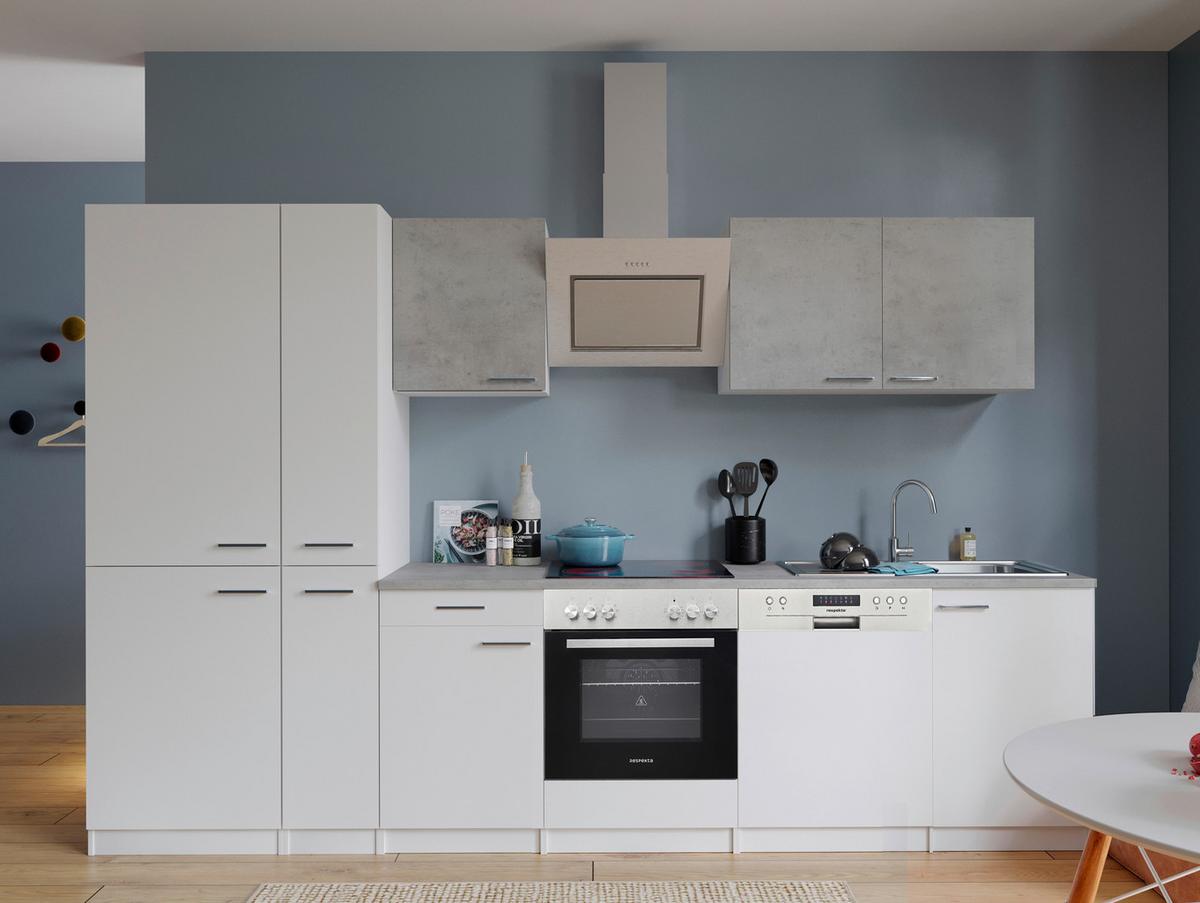 Küchenblock Malia Küchenblock 310 cm - Hellgrau/Graphitfarben, Basics, Holzwerkstoff (310cm) - Respekta