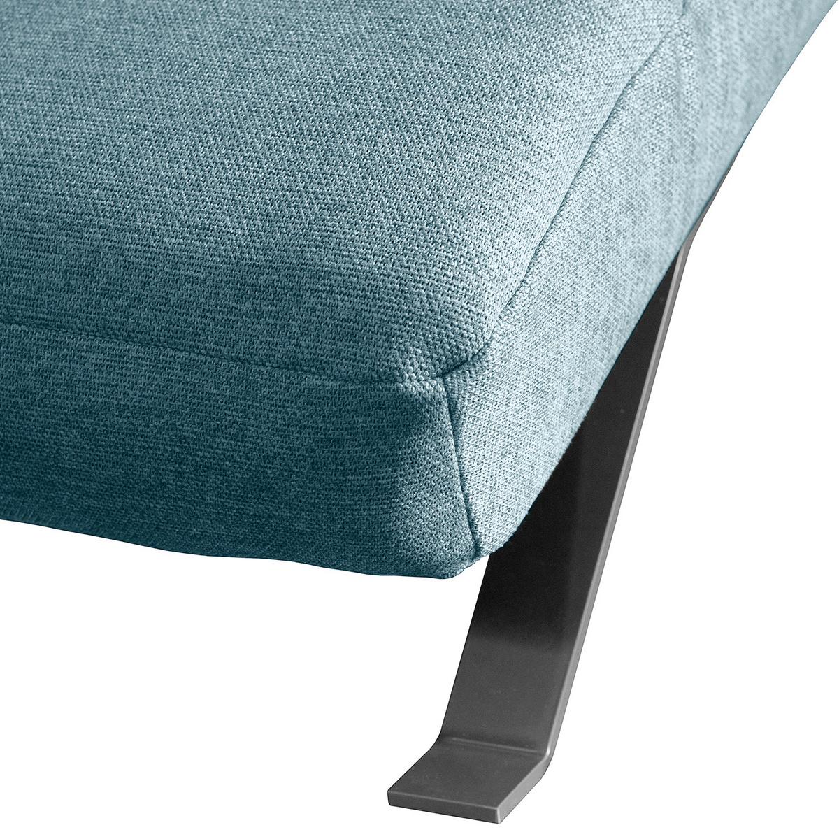 Relaxliege Swing Silver Blau B: 65 cm - Blau/Silberfarben, Design, Textil (65/65/171cm) - Livetastic