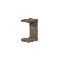 Gartenbeistelltisch Zwei Ebenen Andalusia Grau - Grau, ROMANTIK / LANDHAUS, Kunststoff/Metall (33/64/42cm) - Gardenson