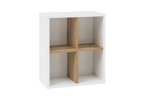 Hängeschrank Padua B: 40,5 cm Weiß/Eiche Dekor - Eichefarben/Weiß, MODERN, Holzwerkstoff (40,5/48,3/20,5cm) - MID.YOU