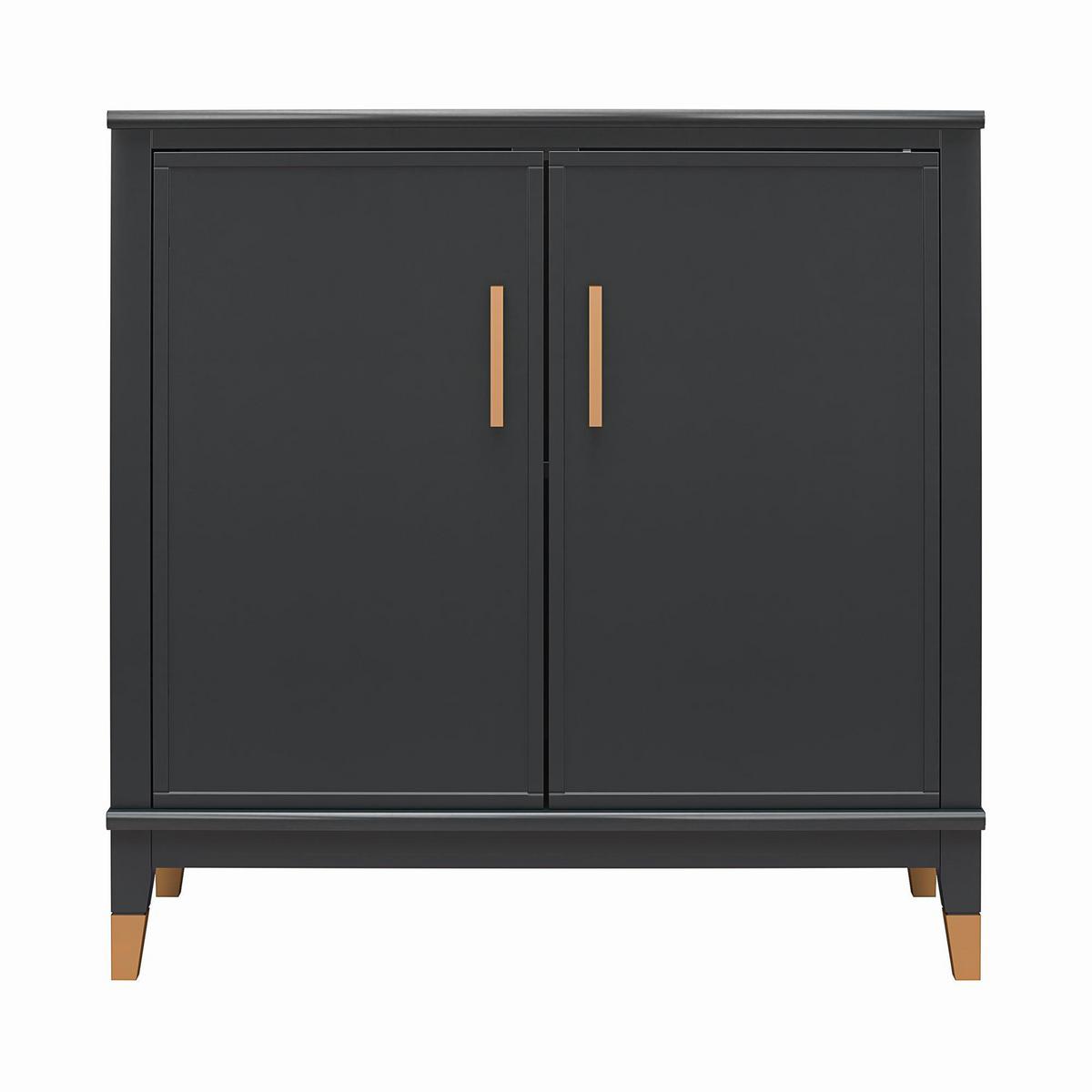 Kommode Westerleigh Schwarz B: 84cm - Schwarz, Design, Holzwerkstoff (84/84/40cm) - MID.YOU