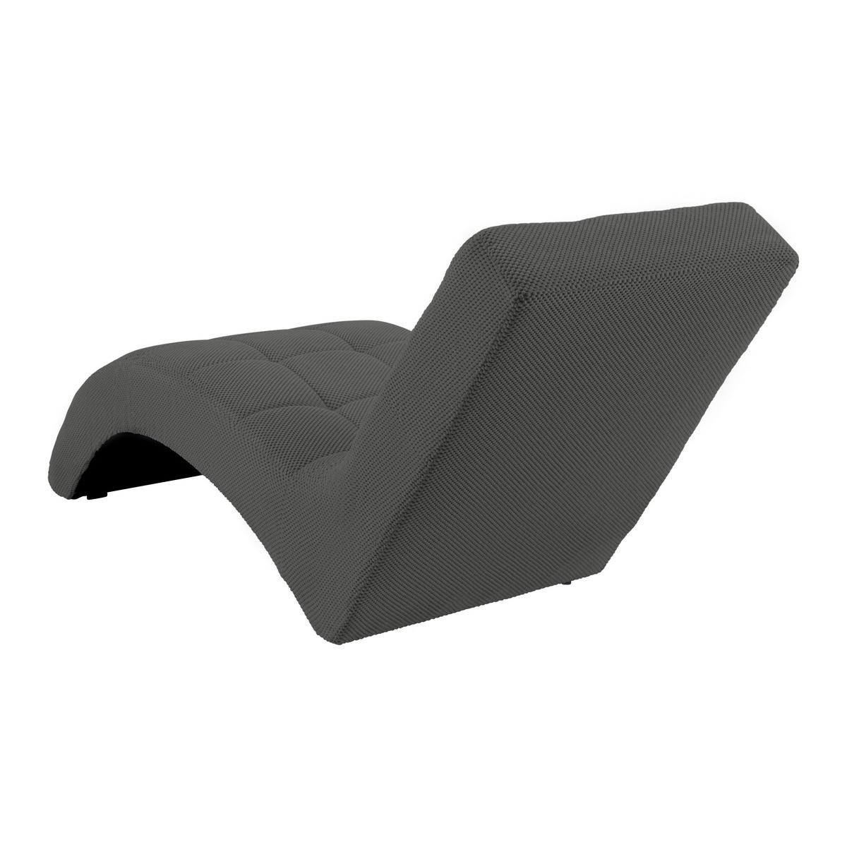 Relaxačné ležadlo LAVANDA, sivá, max. 120 kg - čierna/sivá, Modern, textil/plast (68/80/167cm) - Mömax