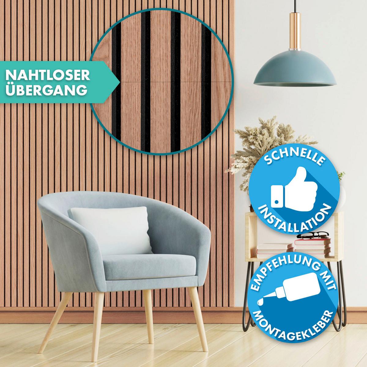 Akustikpaneel Akustikpaneel - Eichefarben, Basics, Holzwerkstoff (60/60cm)