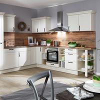 Einbauküche Pn 485 Frei Planbar Landhausstil - Eichefarben/Weiß, Holzwerkstoff - Pino