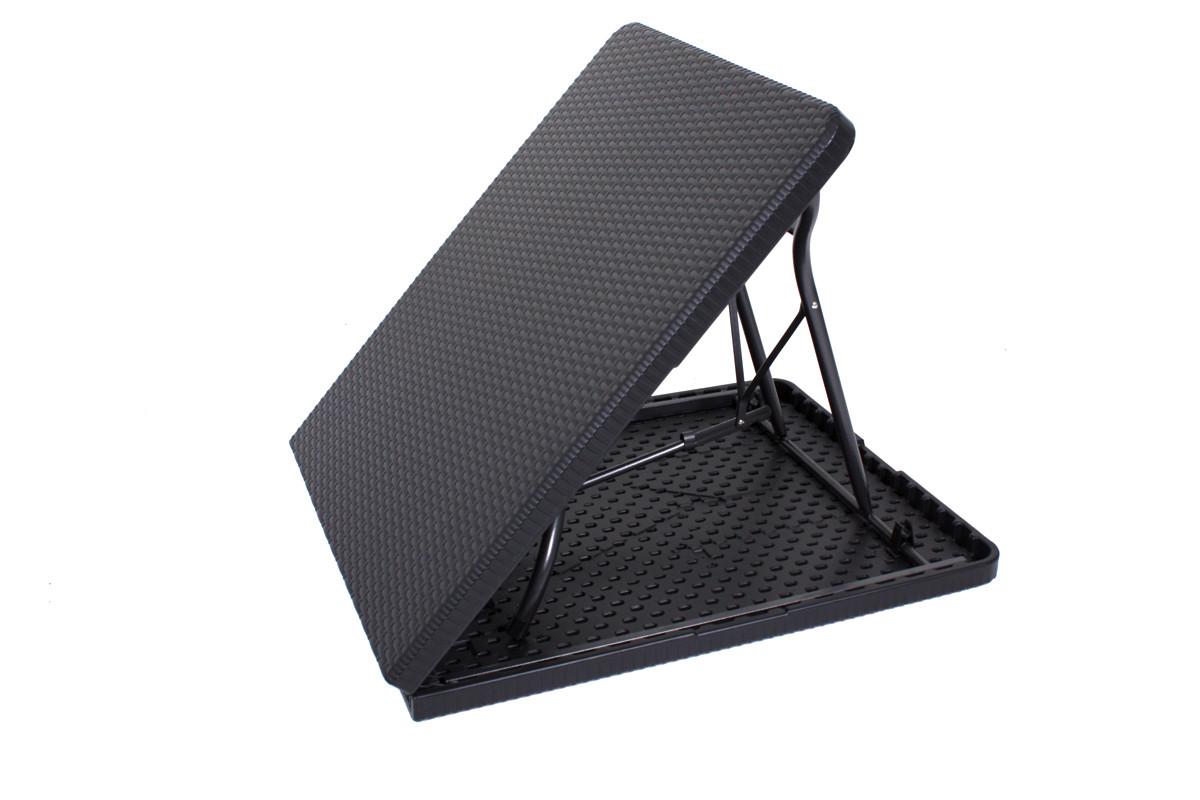 Gartentisch Klappbar Ventana L: 180 Cm - Schwarz, Basics, Kunststoff/Metall (180/75/72cm) - Gardenson