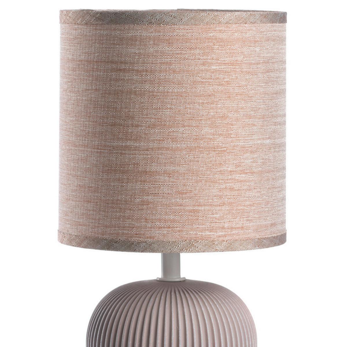 Tischleuchte Creme D: 15 Cm 6w - Creme, Design, Keramik/Textil (15/28cm)