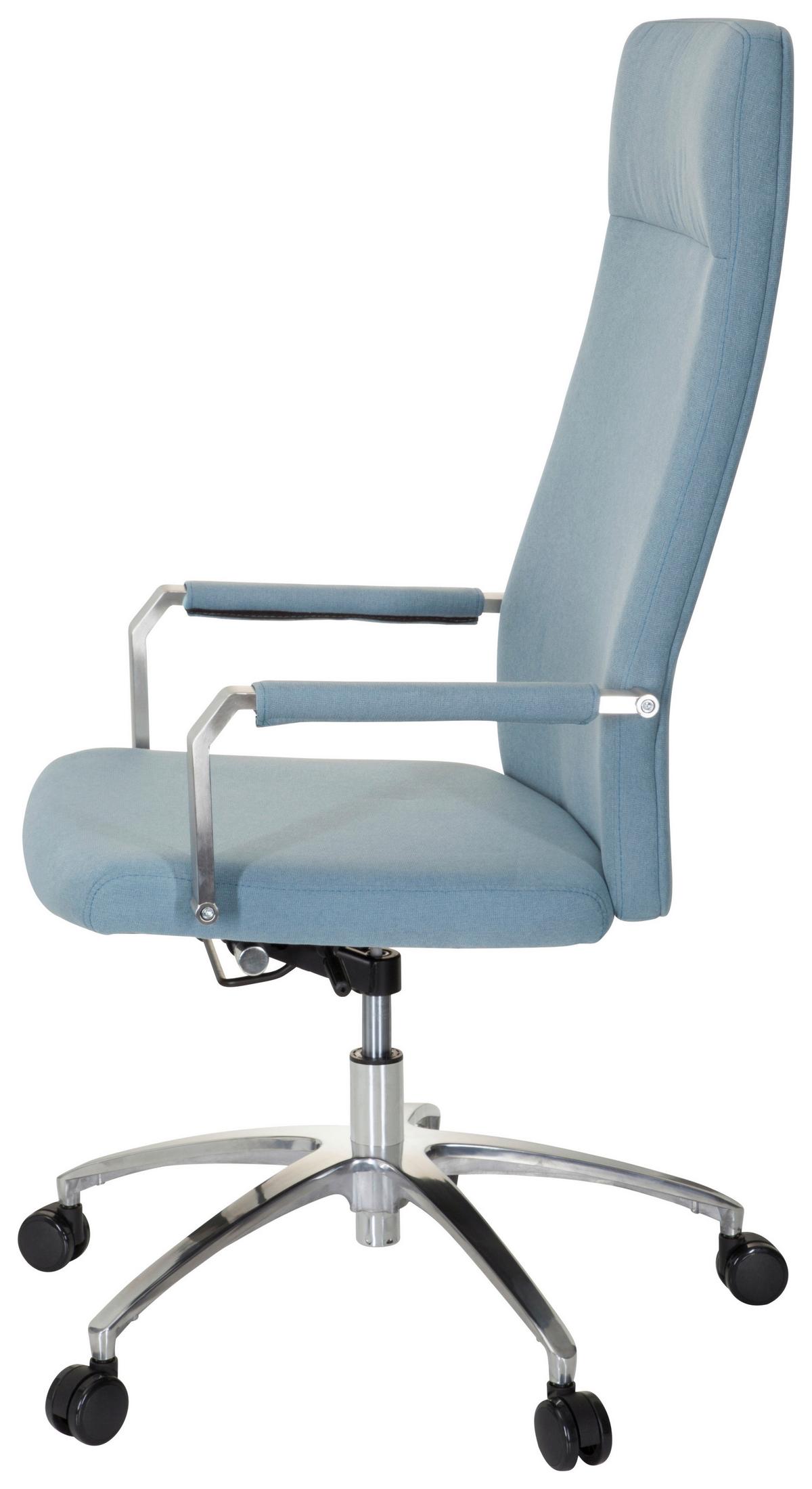 Drehstuhl Saranto Plus I Hellblau - Alufarben/Hellblau, MODERN, Kunststoff/Textil (56/131/67cm) - MID.YOU