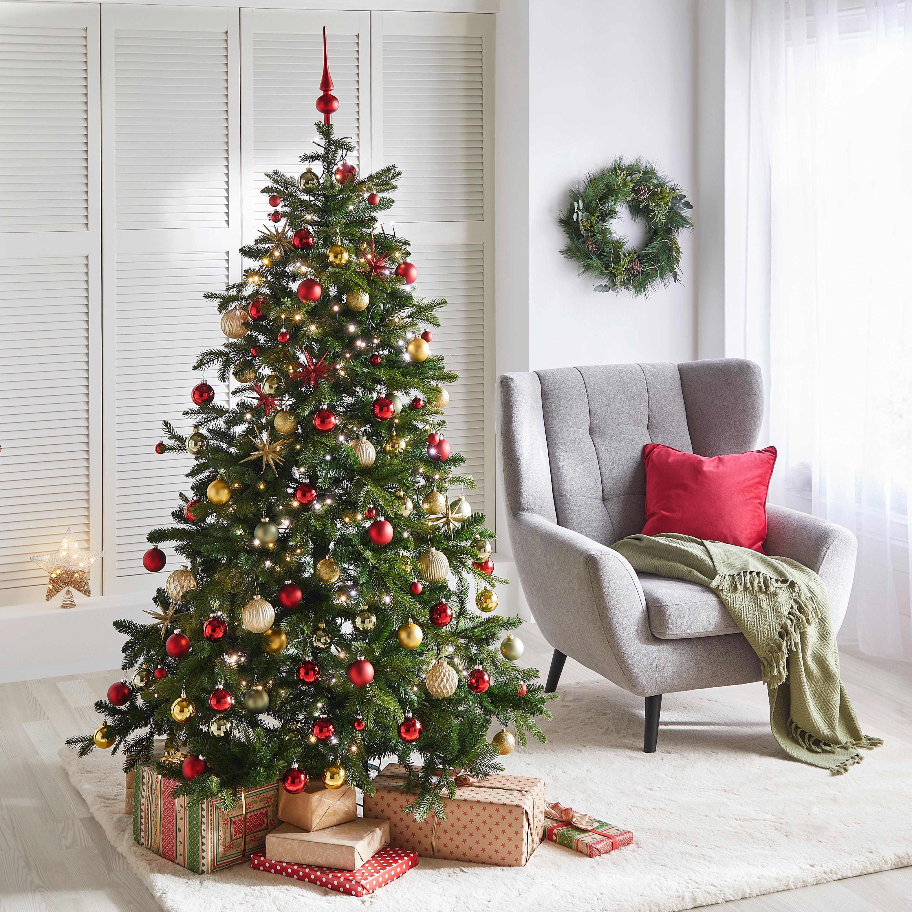 Sada vánočních koulí Noel, Ø: 6cm, 15 ks/bal. - červená, Basics, sklo (6cm) - Modern Living