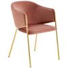 Armlehnstuhl Kronos -Trend Rosa/gold - Goldfarben/Rosa, Trend, Textil/Metall (53/77/60cm) - Livetastic