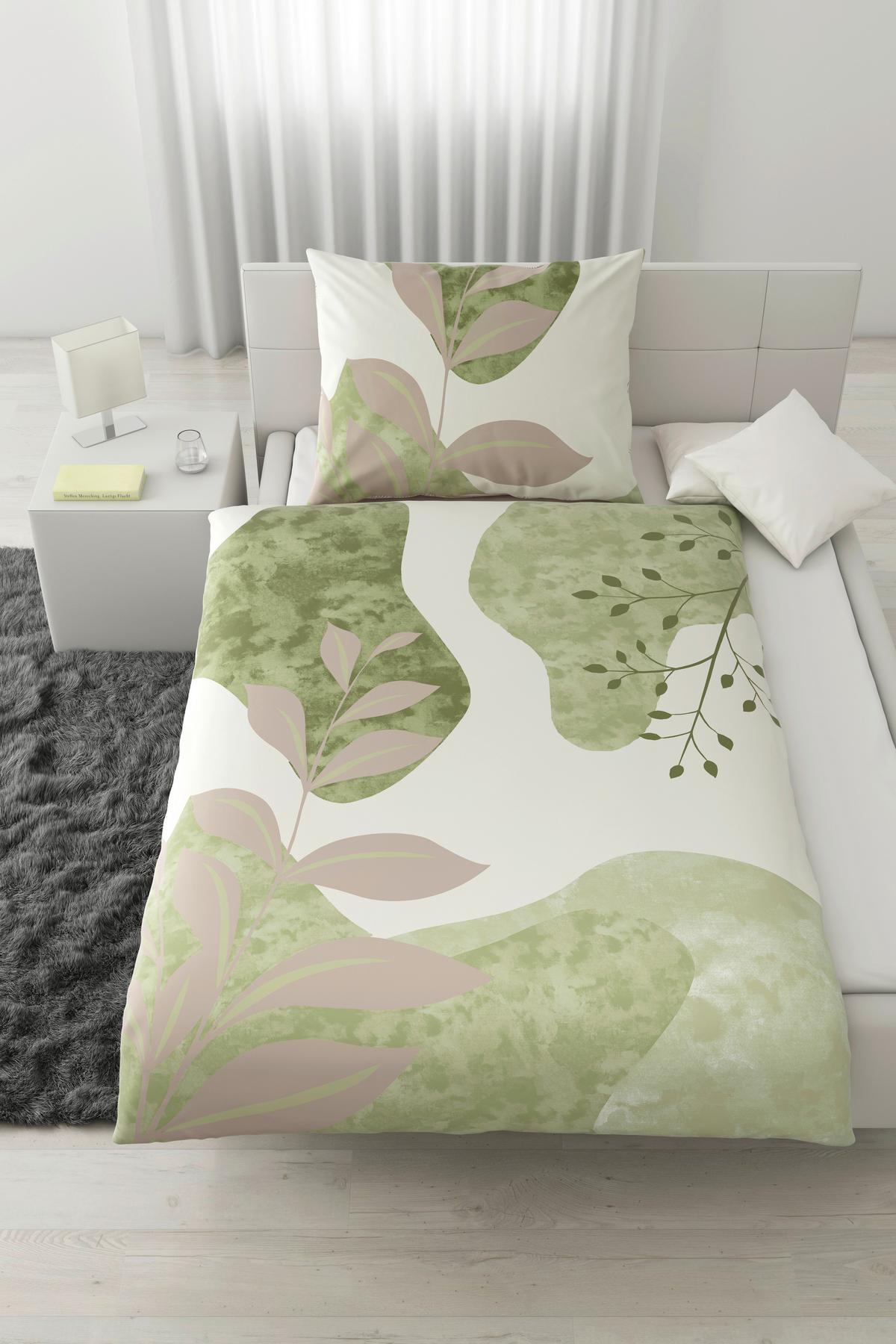 Povlečení Ice burg, 70/90 140/200cm - zelená, textil (140/200cm) - Modern Living