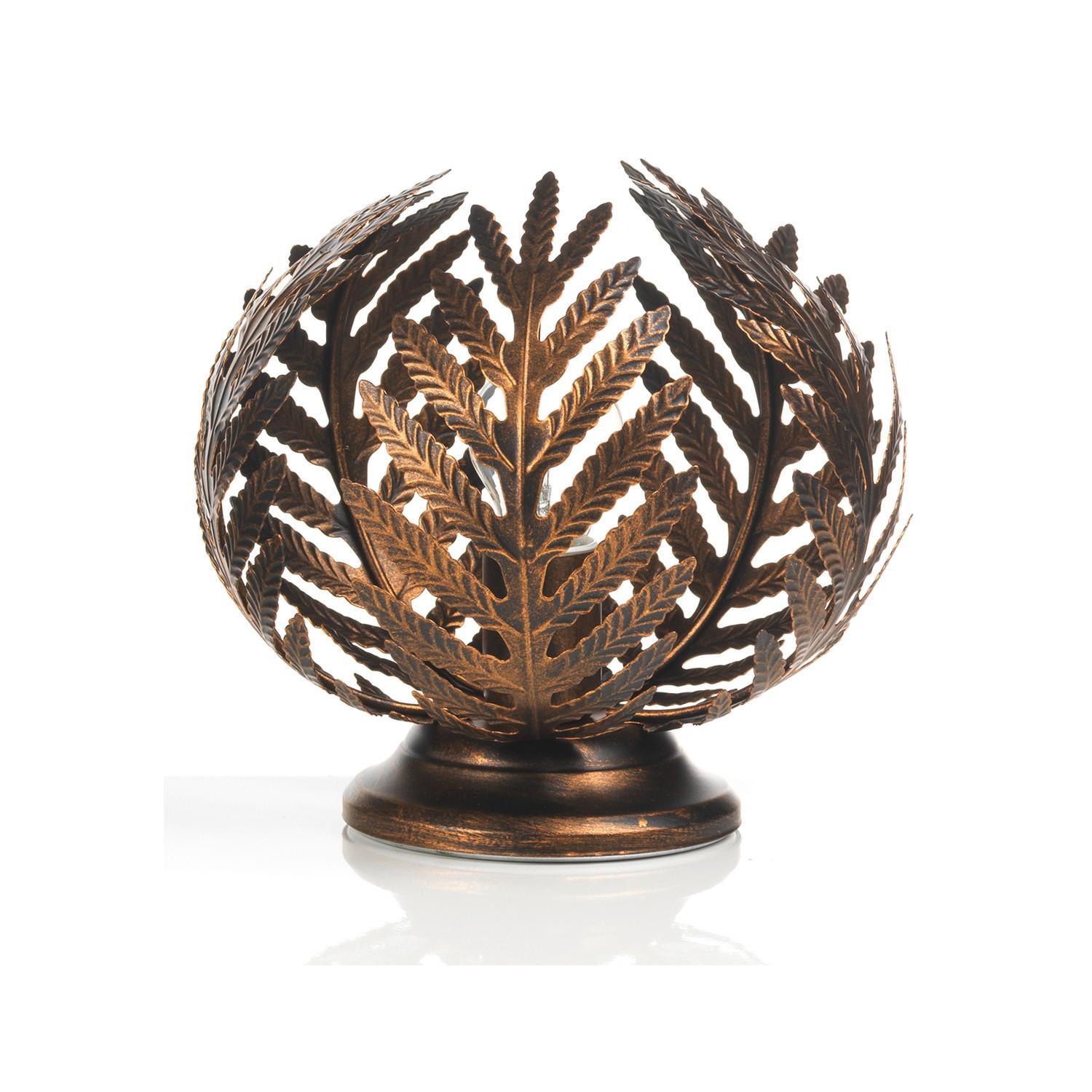 Tischleuchte 4996/lpb - Bronzefarben, Natur, Metall (25/25cm)