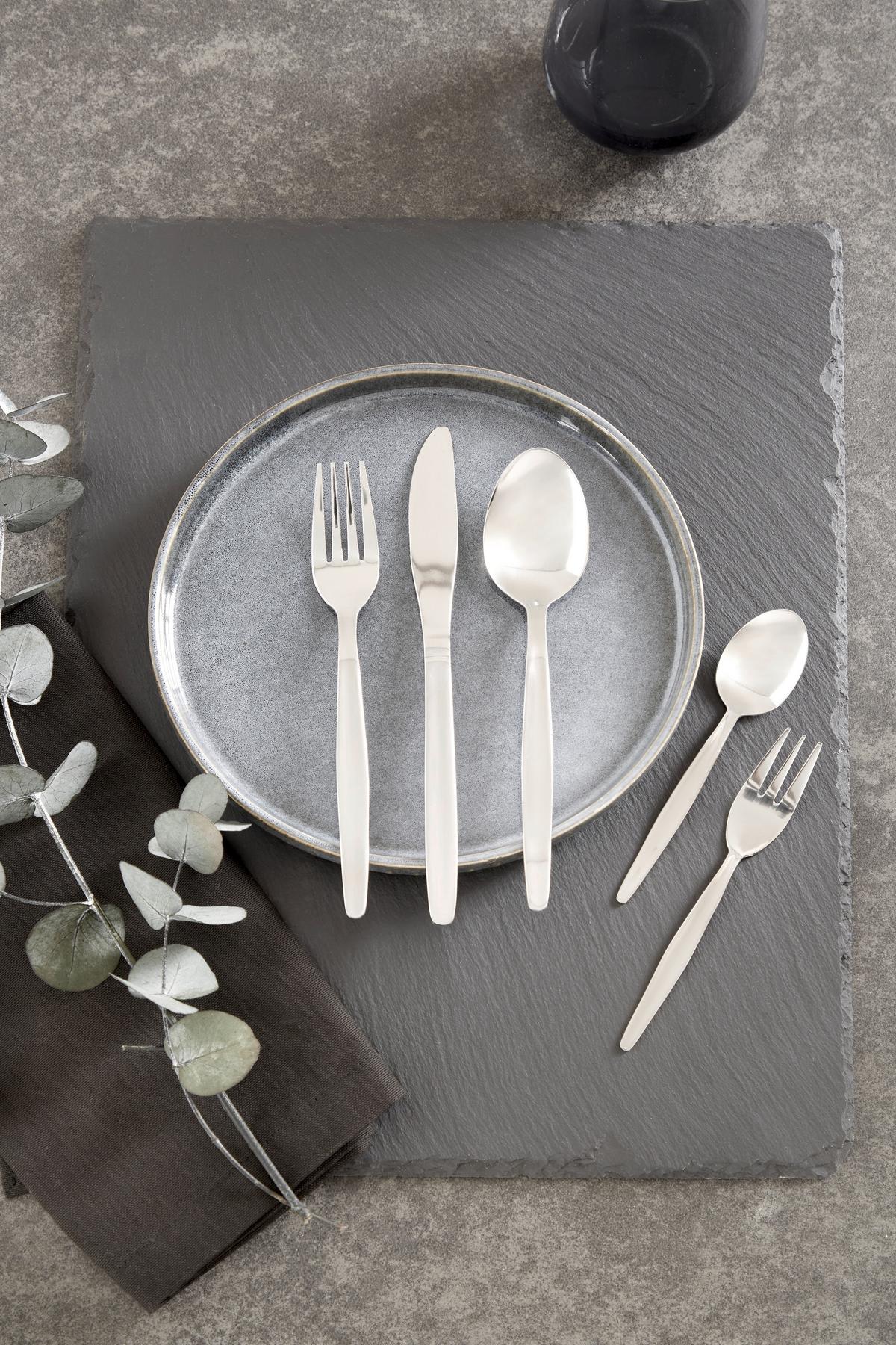 Suppenlöffel Pandora L: ca. 18,6 cm - Edelstahlfarben, Design, Metall (18,6cm) - Luca Bessoni