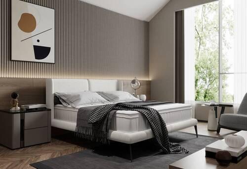 Polsterbett Tessina Now Or Never - Schwarz/Weiß, MODERN, Textil (180/200cm) - Livetastic