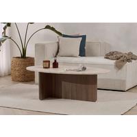 Couchtisch Orba Creme/Walnussfarben L: 120cm - Walnussfarben/Creme, Design, Holzwerkstoff (120/40/65cm) - MID.YOU
