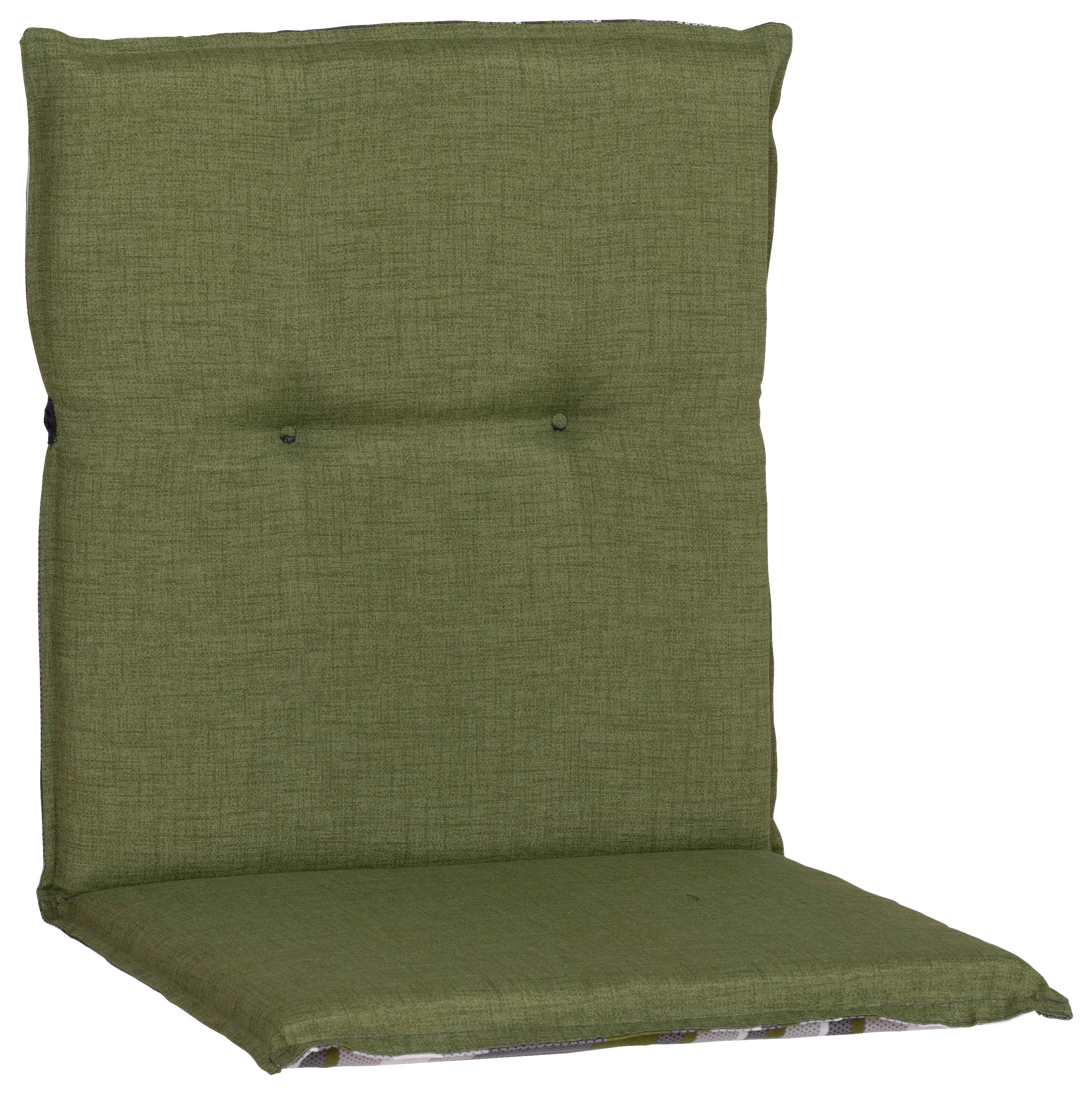 Sesselauflage Niederlehner Grün/Grau Kariert - Grün, Basics, Textil (100/48cm)