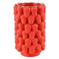 Vase Strawberry Rot B: 20 Cm - Rot, Basics, Kunststoff (20/32/20cm)
