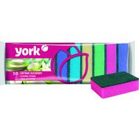 Mosogatószivacs 10db York - többszínű, műanyag (28/9/6cm)