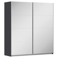 Schwebetürenschrank Subito - Silberfarben/Graphitfarben, MODERN, Holzwerkstoff (181/197/61cm) - Rauch Möbel