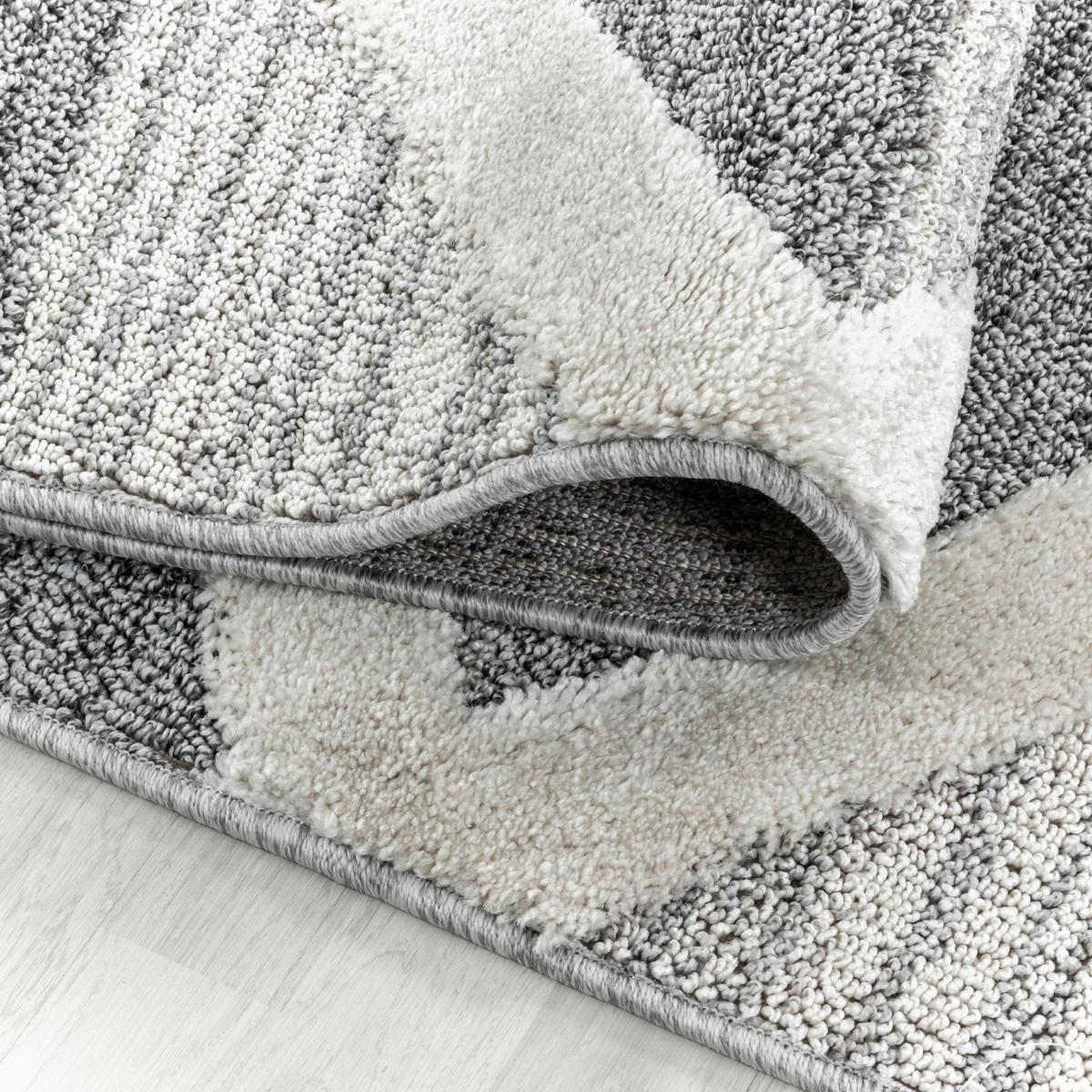 Tkaný koberec 120x170cm, sivá - sivá, Konventionell, textil (120/170cm)