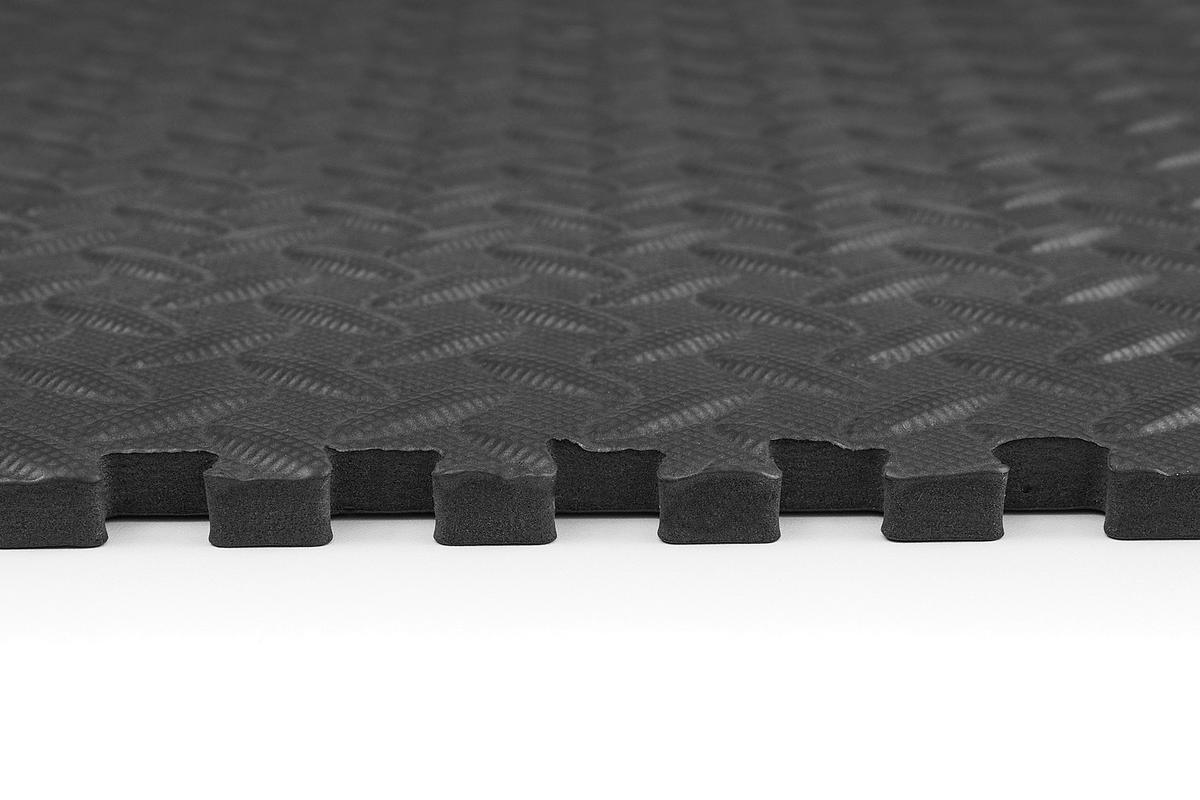 UNTERLAGSMATTE für alle Fußböden - Schwarz, Basics, Kunststoff (40/40/6,5cm)