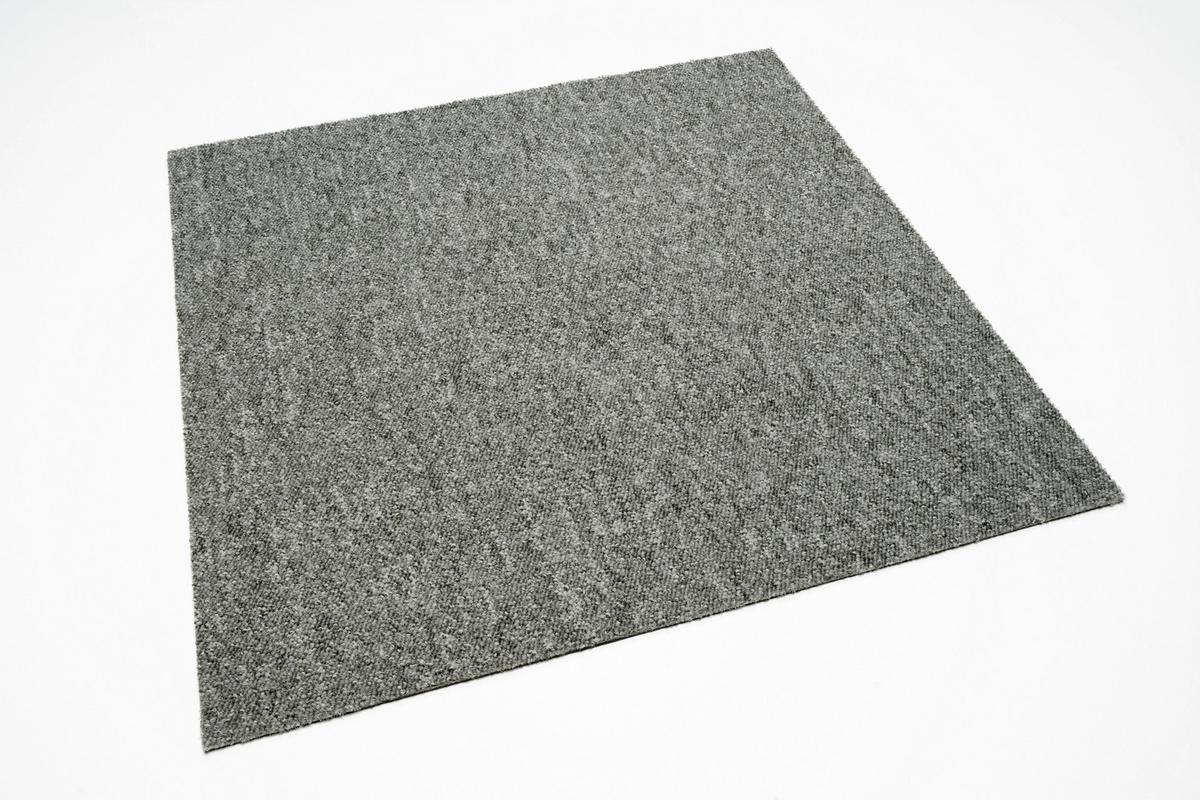 Teppichfliese Grau Mustang 50x50 cm Florhöhe 3 mm - Grau, Basics, Textil (50/50cm)